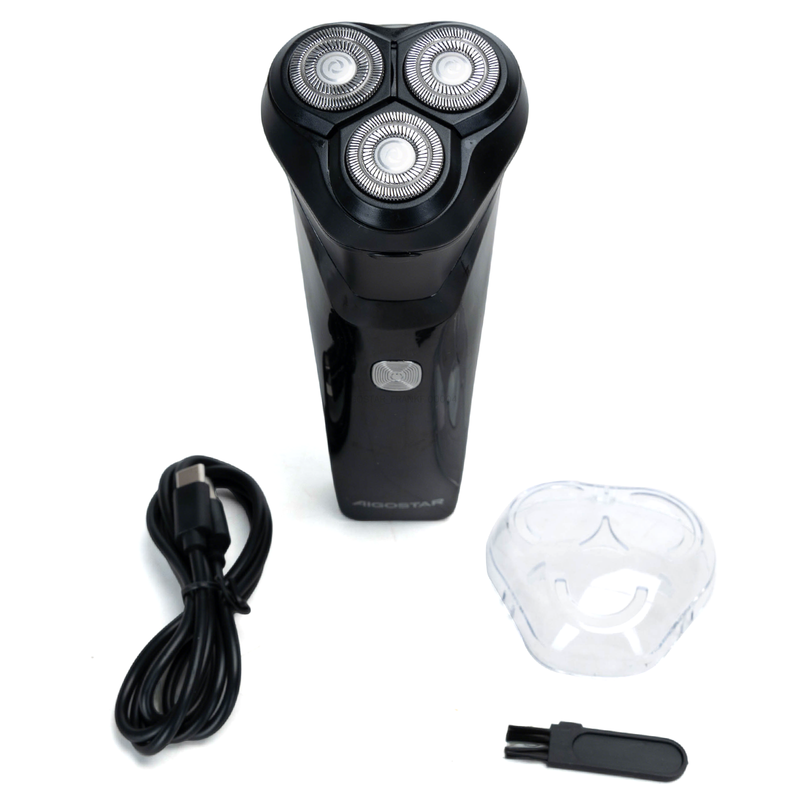 Aigostar Rasierer/5 W/Kohlenstoffstahlklinge/Digitalanzeige/Wiederaufladbar/Schwarz/VDE/Peter