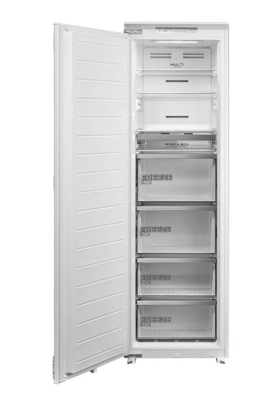 Midea MDRE306FGE01D Total No Frost Built-In Freezer, Sliding Hinge, E Rated