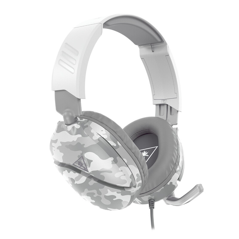 TURTLE BEACH Recon 70 Casque Gaming Filaire (Prise 3.5mm) - Micro Muet par Basculement - PC, PS5, Switch 2 & Xbox Series X|S - Camouflage Arctique