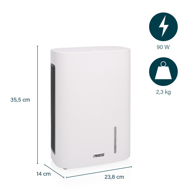 Princess Light Dehumidifier:700 Ml/Day - 1.7 L Water Tank
