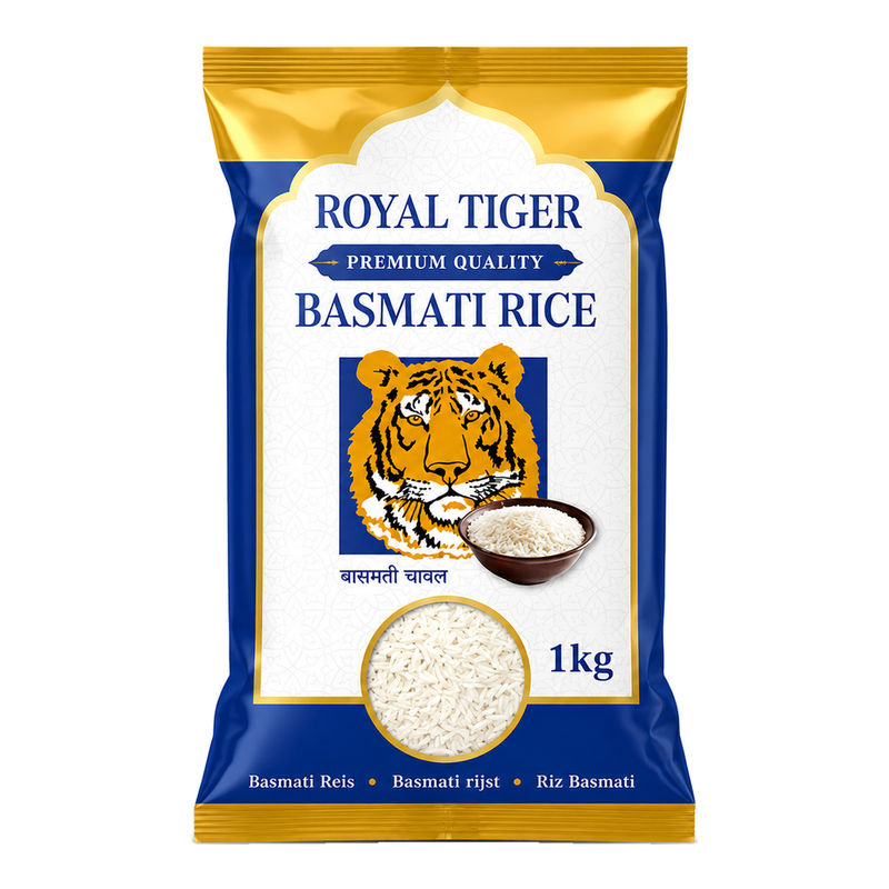 Royal Tiger Riz Basmati de qualité supérieure 1 kg