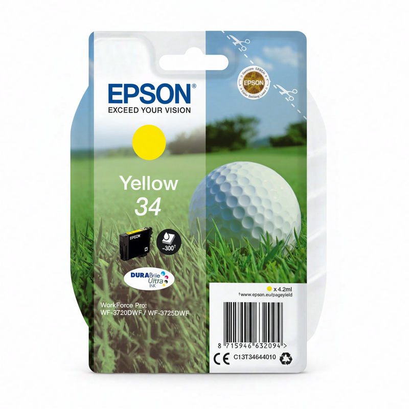 Epson golfball inkt DURABrite Ultra geel 34, enkelverpakking