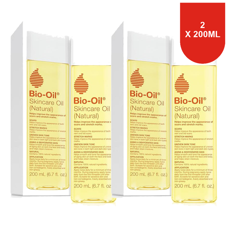 Bio-Oil Huile de soin naturelle - Formule 100 % naturelle 200 ml (Lot de 2)