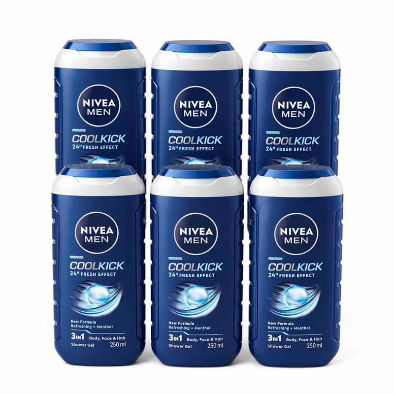 NIVEA Men Cool Kick douchegel 250 ml (6-Pack)