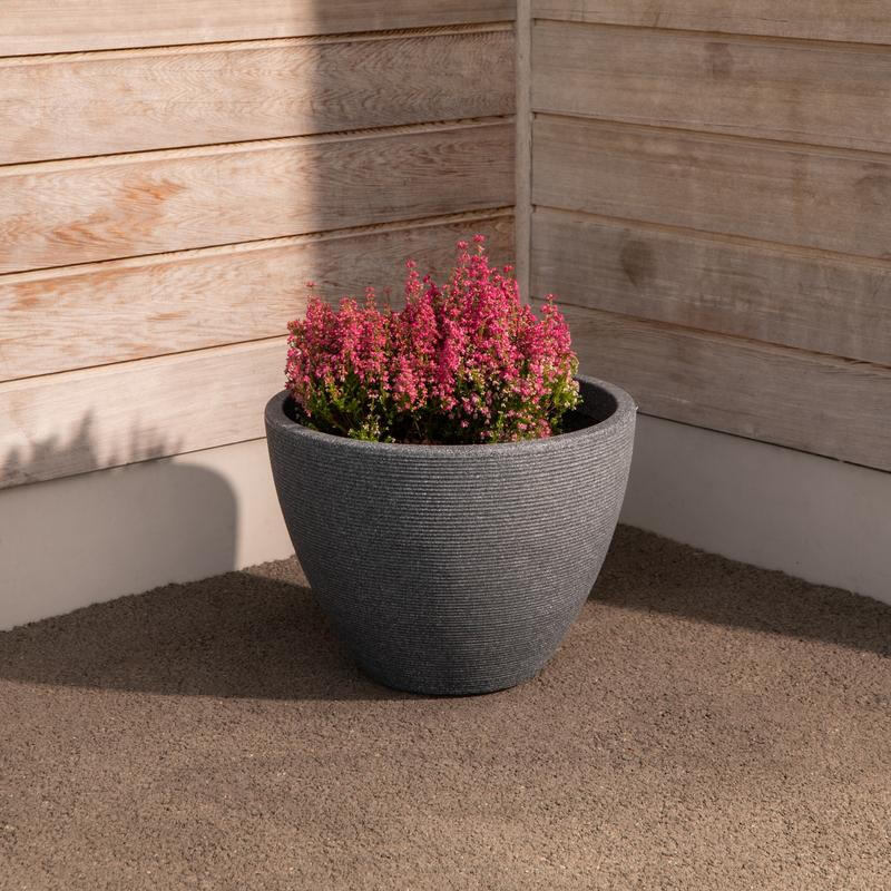 Strata Valencia Planter Round Large D:40 X H:30cm Ash