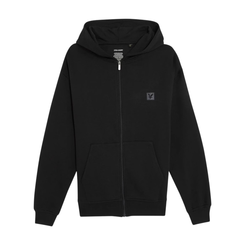 Men's Lounge Full Zip Hoodie - Jet Black