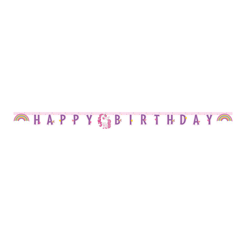 Unicorn Rainbow “Happy Birthday” Banner