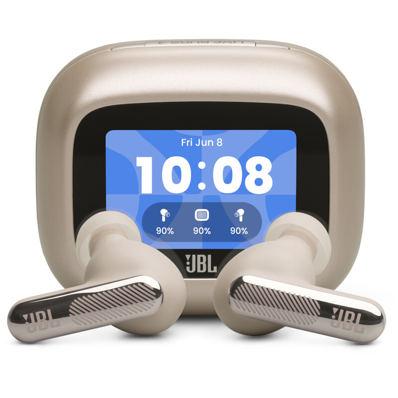 JBL LIVE BEAM 4 – True Wireless Noise-Cancelling-Ohrhörer, kabelloses Laden, Smart Case, Champagner