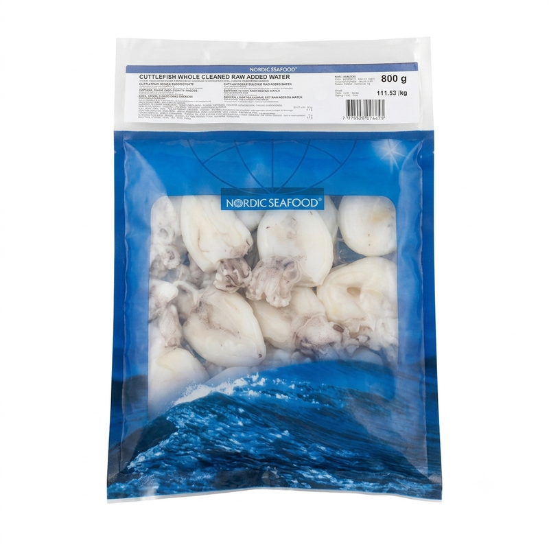 Nordic Seafood Ganzer gereinigter Tintenfisch Nettogewicht 800 g