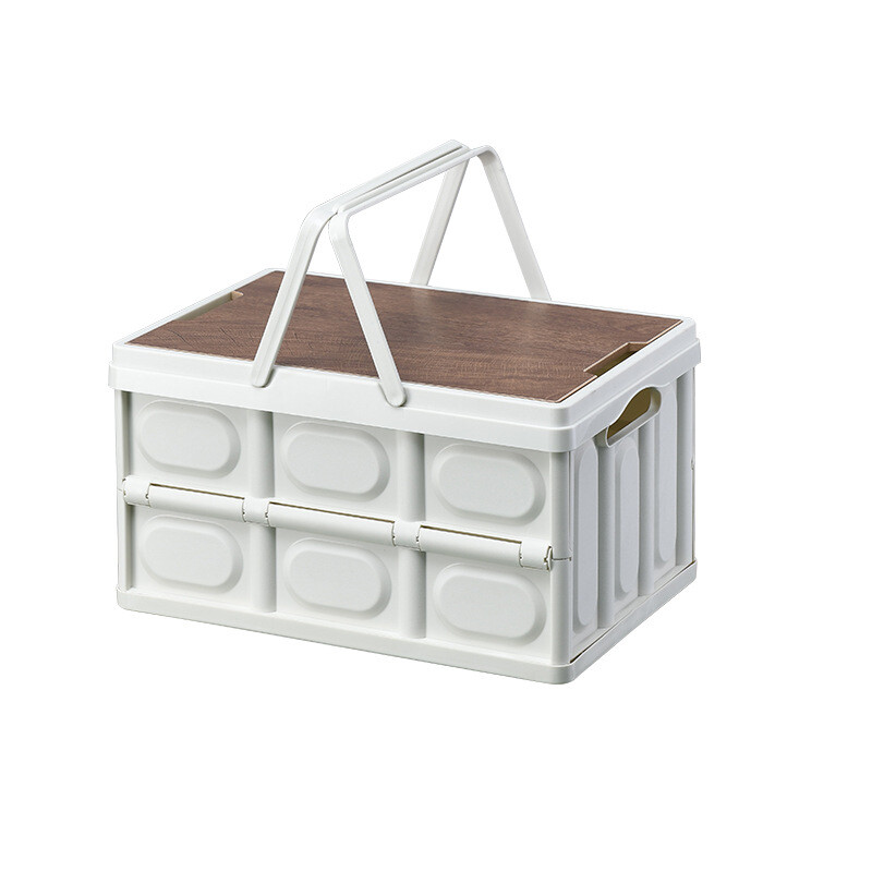 Small Picnic Foldable Box with Carrying Basket
