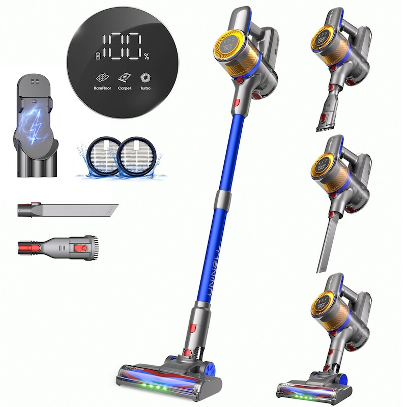 HOME UV1 Cordless Vacuum Cleaner,45000Pa/450W Vacuum Cleaners for Home with 60Mins Ru