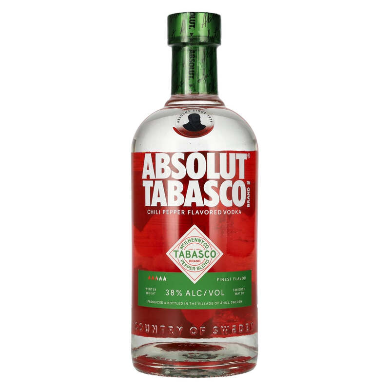 Absolut tabasco vodka pimenté 38° 70cl