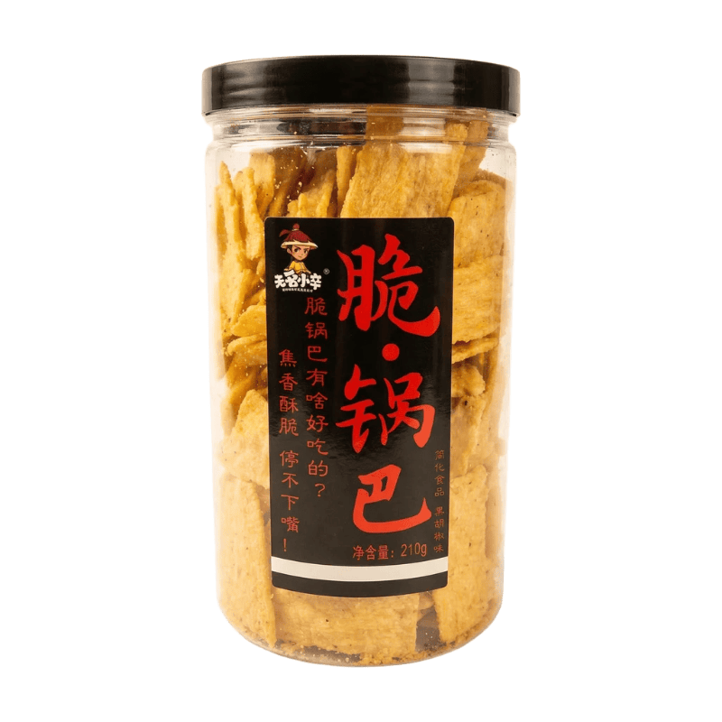Wumingxiaozu krokante rijstcrackers zwarte pepersmaak 210 g