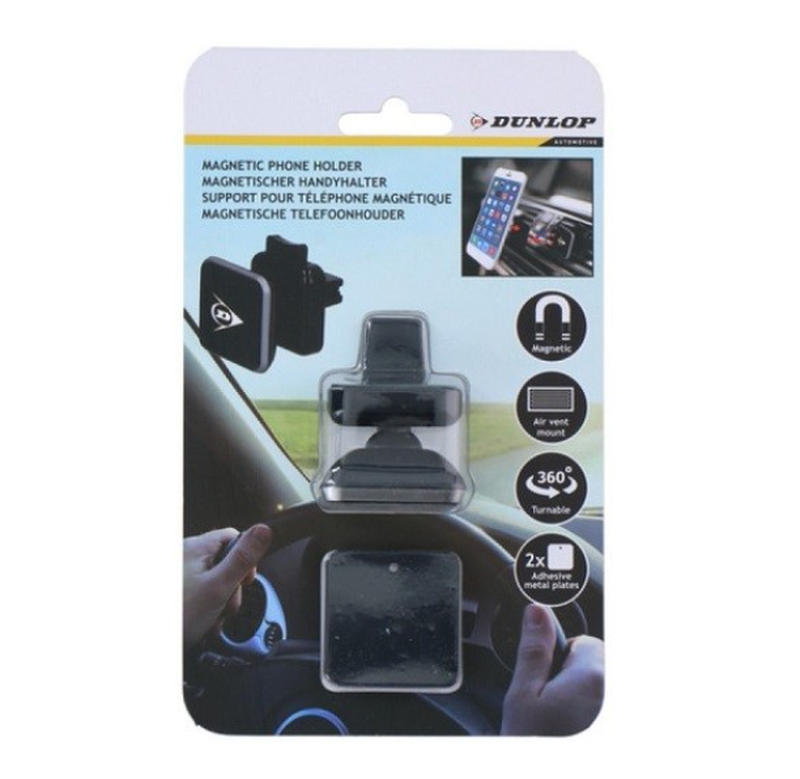 Dunlop telefoonhouder magneet - ABS, zwart