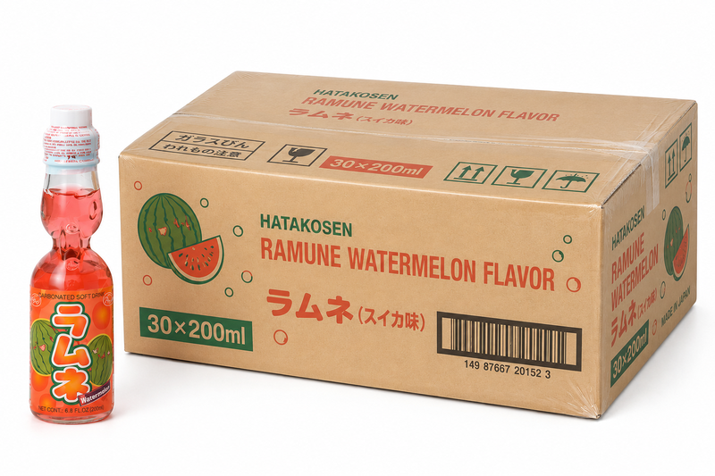 Hatakosen Ramune Watermeloen 30 x 200 ml