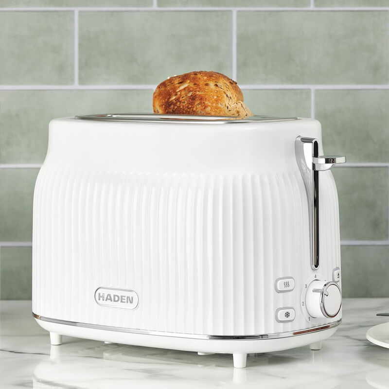 York 2 Slice Toaster, Extra-Wide Slots, Coated Stainless Steel, White - 211255
