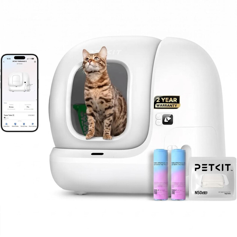 PETKIT Pura Max 2 automatische Katzentoilette, 76 L Fassungsvermögen, automatische Reinigung, xSecure