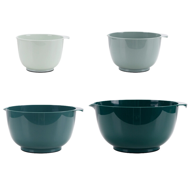 Sunyana Mixing Bowl Set, 4-Pieces, Green, Stackable, Non-Slip Bottom, BPA-Free, Reusa