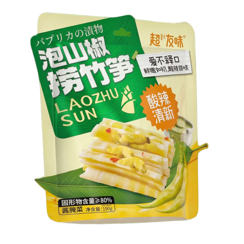 Chaoyouwei Pickled Pepper Flavoured Bamboo Shoots 190G