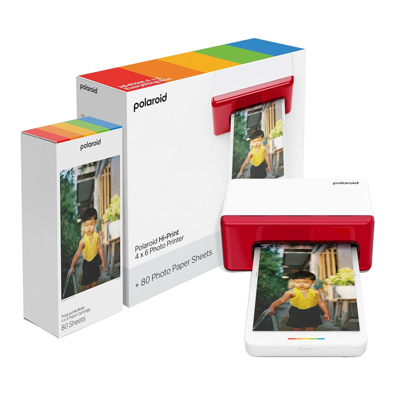 Polaroid Hi-Print Bluetooth 4x6 Photo Printer + Photo Paper Bundle (80 Sheets Included)