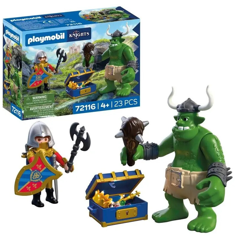 PLAYMOBIL Troll mit Löwenritterschatz