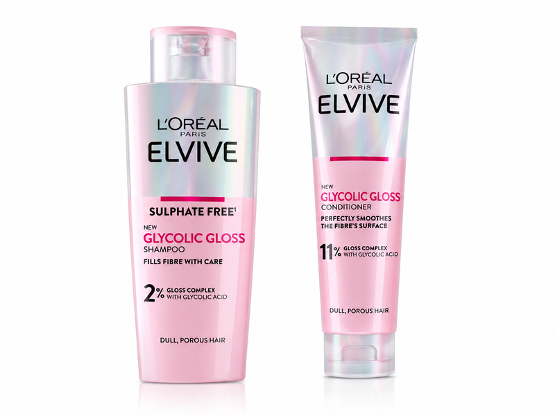 L'Oréal Paris Elvive Glycolic Gloss Shampoo & Conditioner Bundle