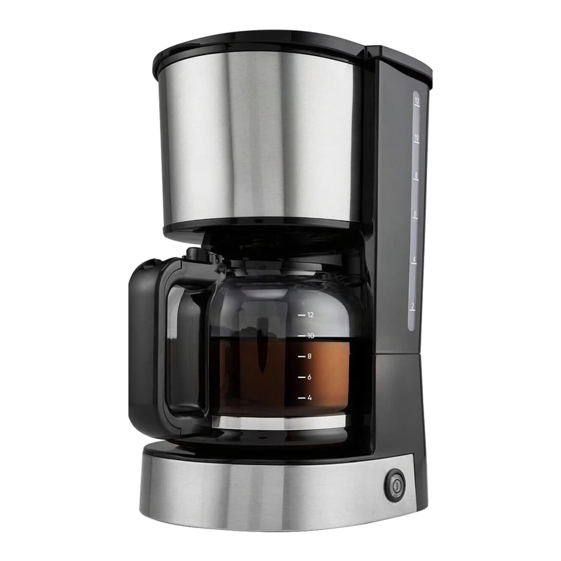 Clatronic Kaffeemaschine mit Filter | für 12-14 Tassen | Filterkaffeemaschine | Edelstahlgehäuse | Tropfschutz | Kaffeemaschine | Filterkaffeemaschine | 800 W | KA 3808