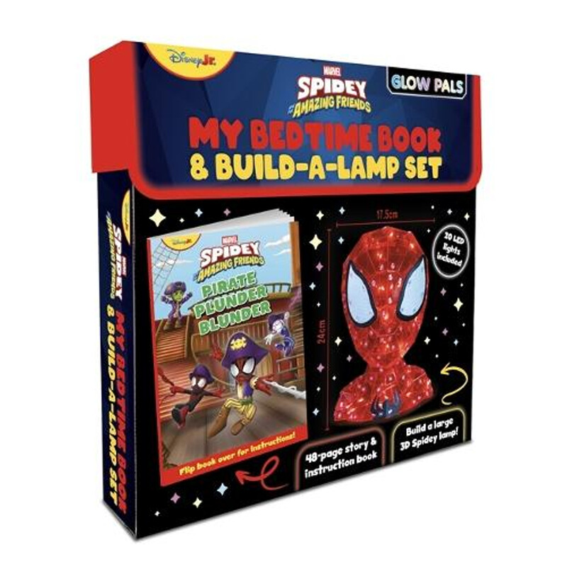 Marvel Spidey and his Amazing Friends Glow Pals Craft Kit: Interactive 3D Puzzle Lamp and Storybook for Kids
