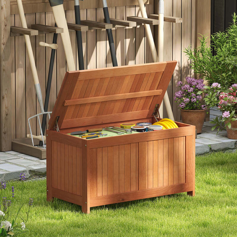 Costway 3-in-1 Patio Storage Bench Stool with Flip Top for Cushions