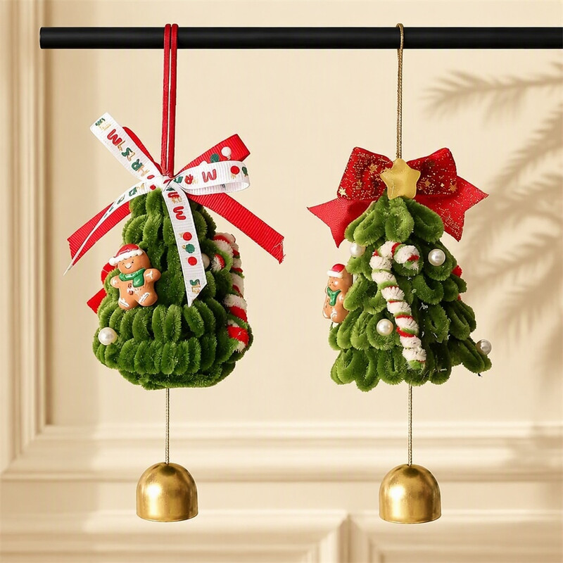 Huacan set van 2 kerstboomklokjes