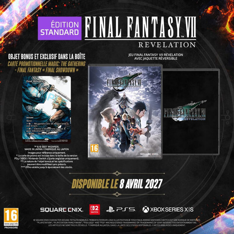 Final Fantasy VII Revelation (+ carte promotionnelle exclusive Magic: The Gathering) (SWITCH 2) - Standard