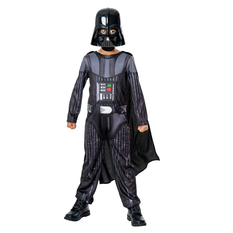 Darth Vader Dress Up Costume with Lightsaber 3-4 Years