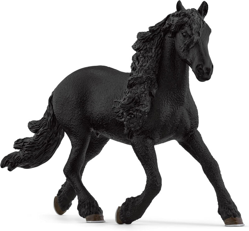 Schleich Horse Club Friesche paardenstamboer speelfiguur - zwart, 15,5 cm