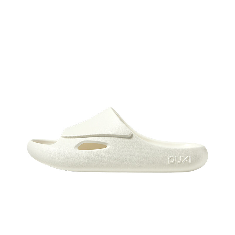 PUXI Wave Bathroom Slippers Cloud White Size 37-38 Unisex Minimalist Fashion