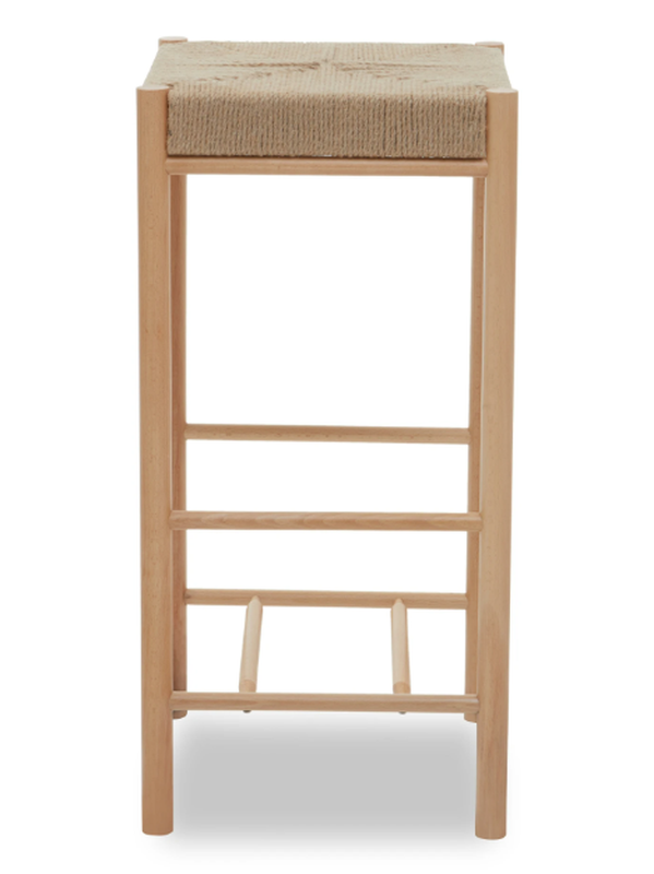 Bar Stool Bandar Beech Wood & Hemp Rope Natural