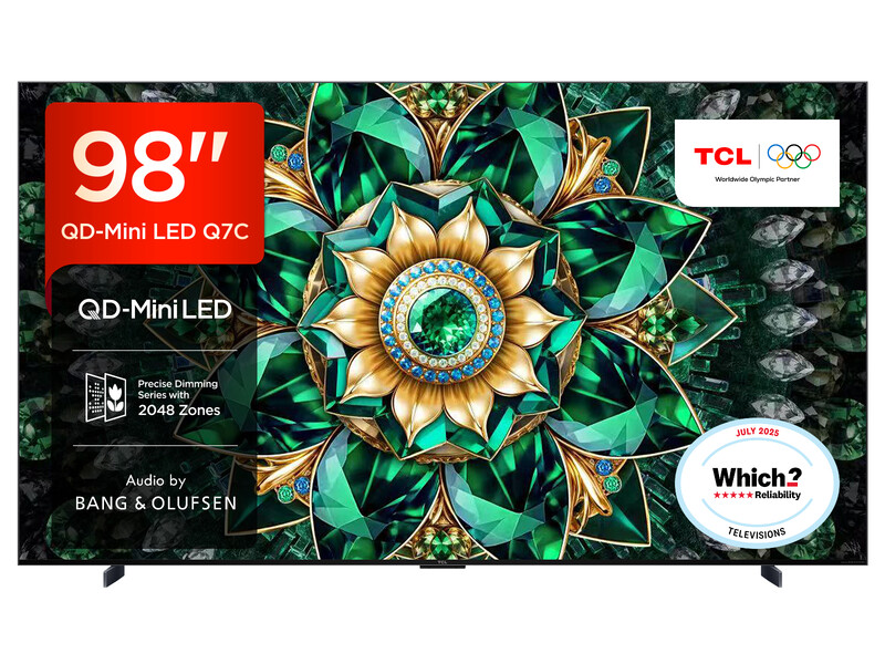 Tcl 98"Q7c Qd-Mini Led 4K Hdr Smart Google Tv-98Q7c(Up To 2048 Local Dimming Zones, 144Hz Native Refresh Rate, Audio By Bang & Olufsen) 5901292528089
