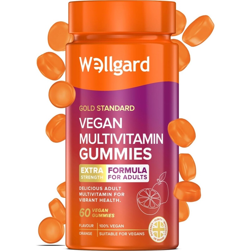 Wellgard Orange Vegan Multivitamin Daily Wellness Support Gummies Flavour - 60 Gummies