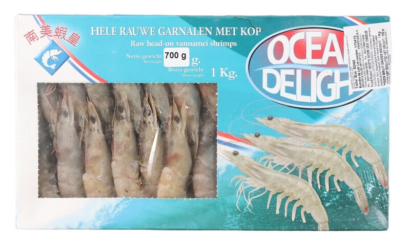 Ocean Delight Ecuador Vannamei 30/40 Head On - 1 kg