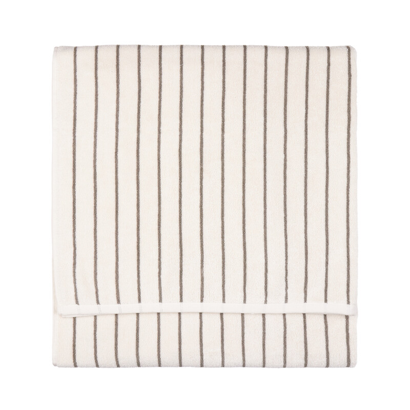 Yard Bath Sheet Hebden Narrow Stripe Mole 100X150cm