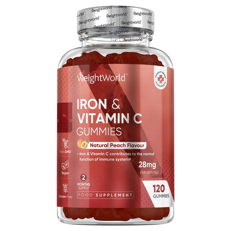 WeightWorld Eisen & Vitamin C 28 mg 120 Gummibärchen