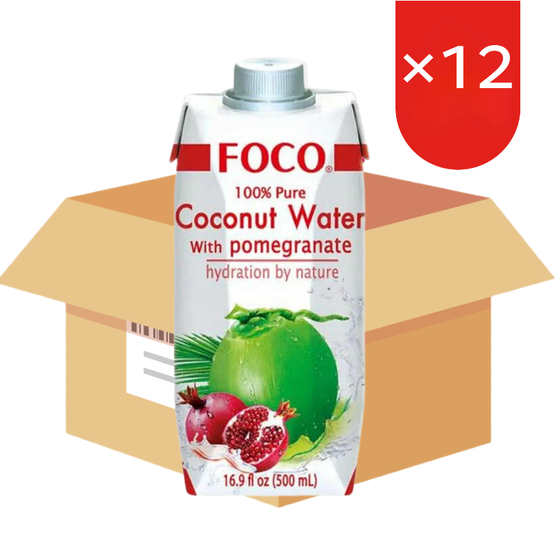FOCO Kokoswater met Granaatappel 500 ml * 12 (Doos)