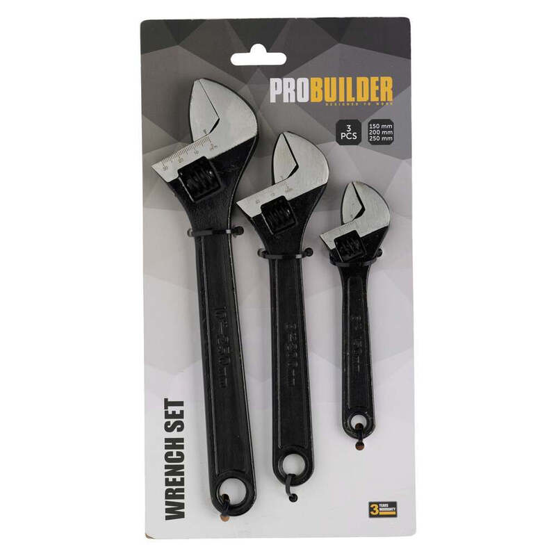 PROBUILDER Wrench-Set, 3-teilig, grau
