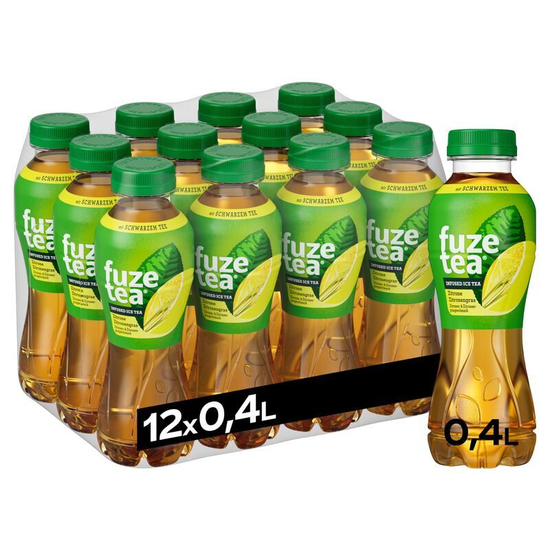 Fuze Tea Zitrone-Zitronengras Eistee 12 × 0,4 L
