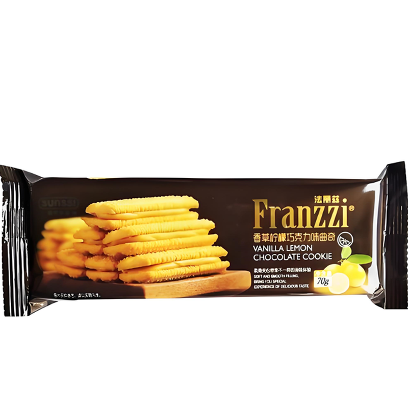 Franzzi Vanille-citroen chocolade smaak koekjes 70 gram