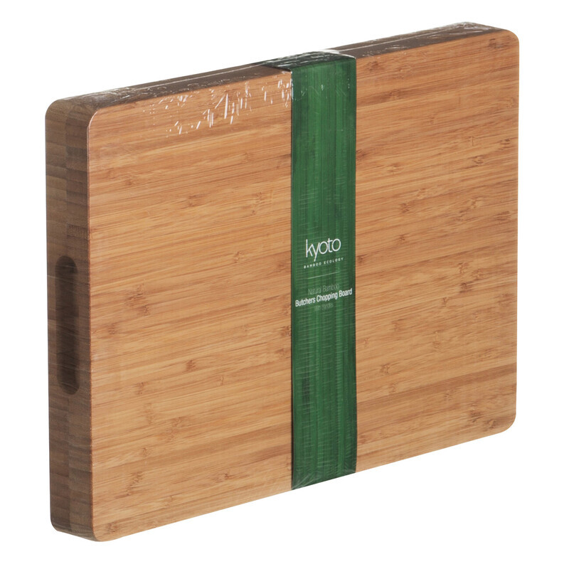 Bamboo Butchers Chopping and Serving Board, Durable 36x26cm Eco-Friendly Cutting Boar