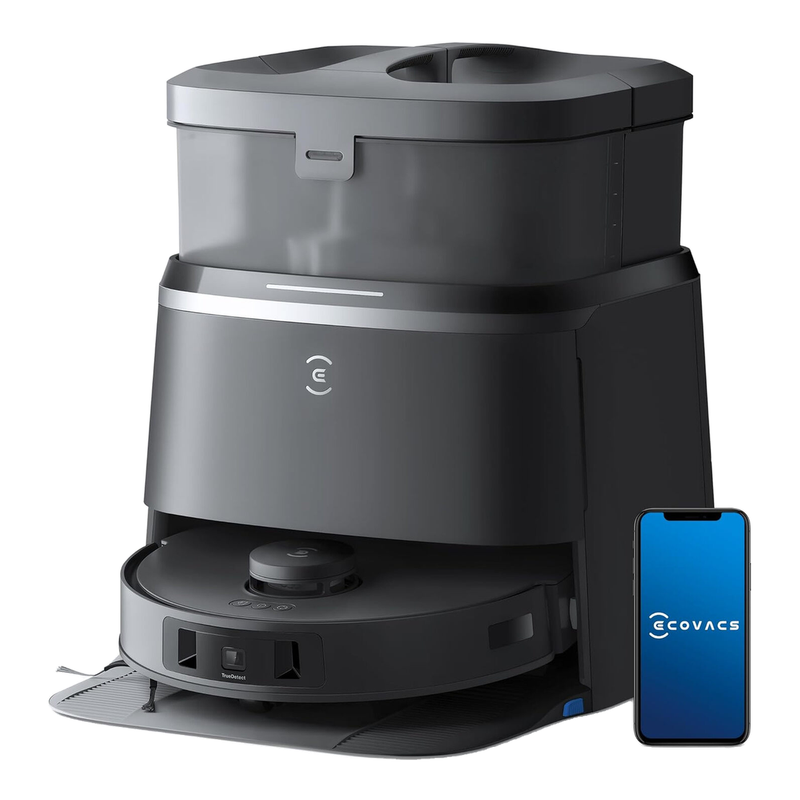 ECOVACS DEEBOT T30 OMNI Robot Vacuum Cleaner with Mini Station - 11,000 PA, 70℃ Hot Water Mop Washing, TruEdge™ Adaptive Edge Mopping, ZeroTangl Brush Design