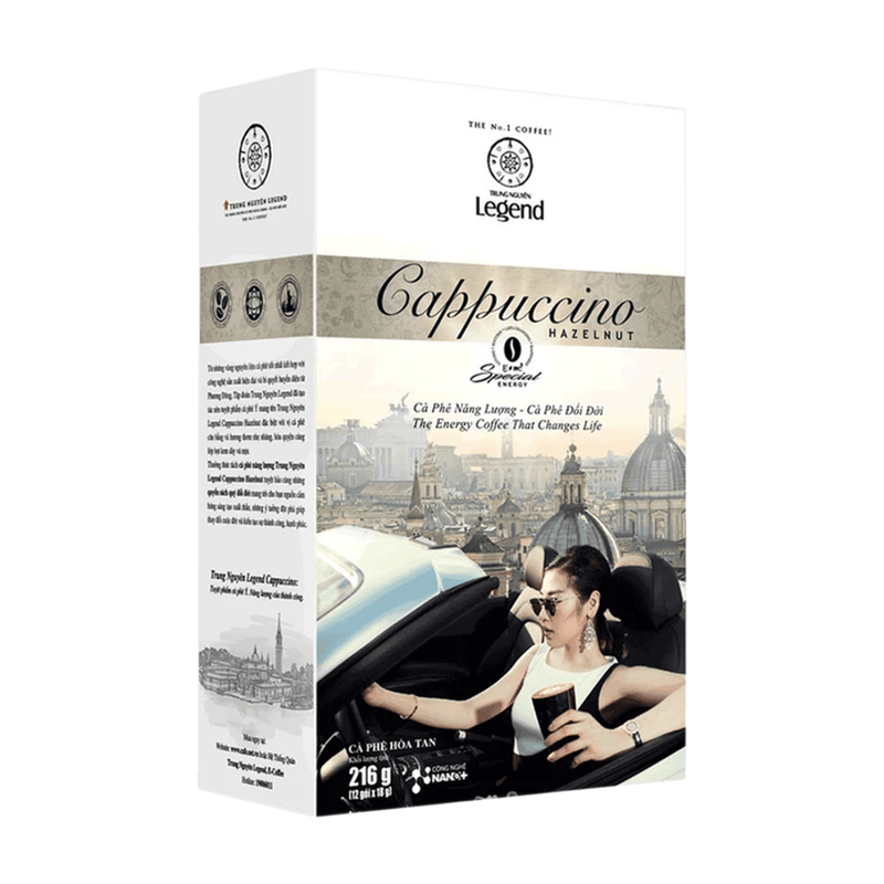 Trung Nguyen Legend Cappuccino Hazelnut 12 Packs 216gram