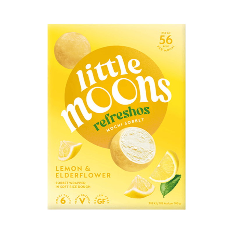 Little Moons Refreshos Lemon and Elderflower Mochi Sorbet 6 x 30g