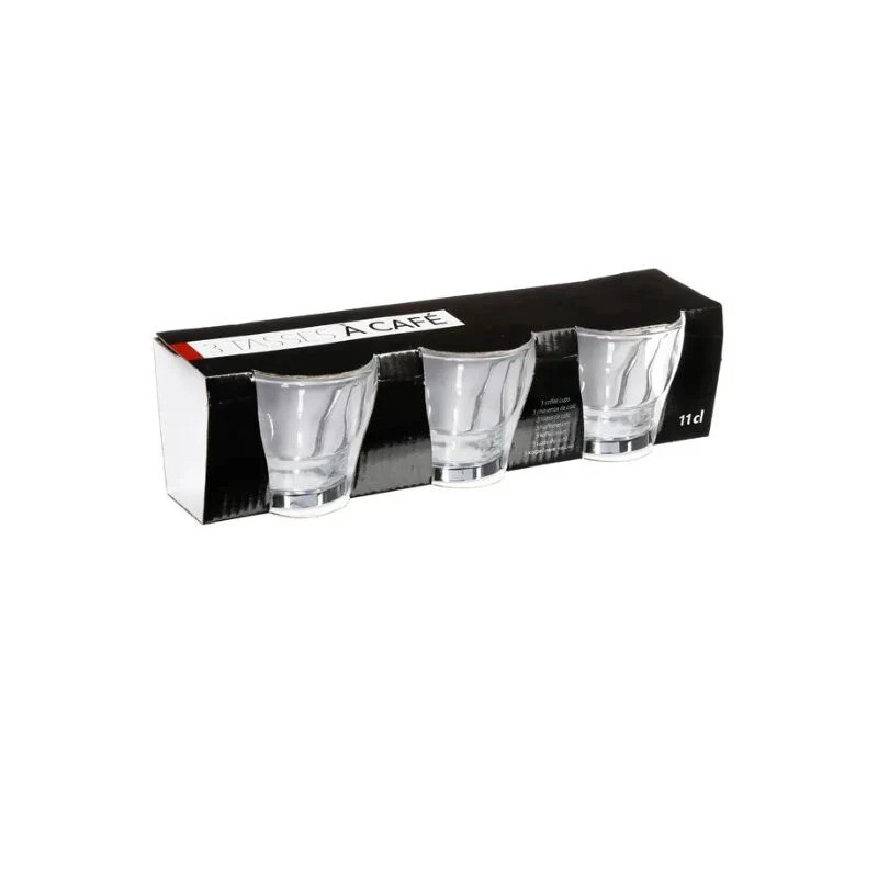 Secret de Gourmet Glazen en Metalen Mok Set - 3 stuks, 11 cl