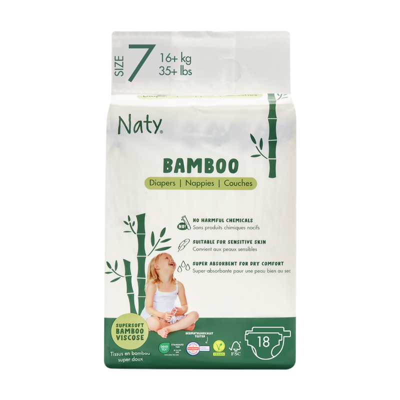 Bamboo Viscose Baby Diapers Size 7 18 Pack